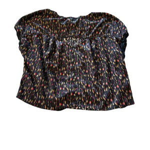 Chloe K women's size medium black cropped sleeveless blouse